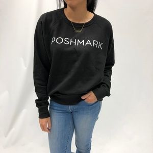 Black Crewneck Sweatshirt with Poshmark Logo
